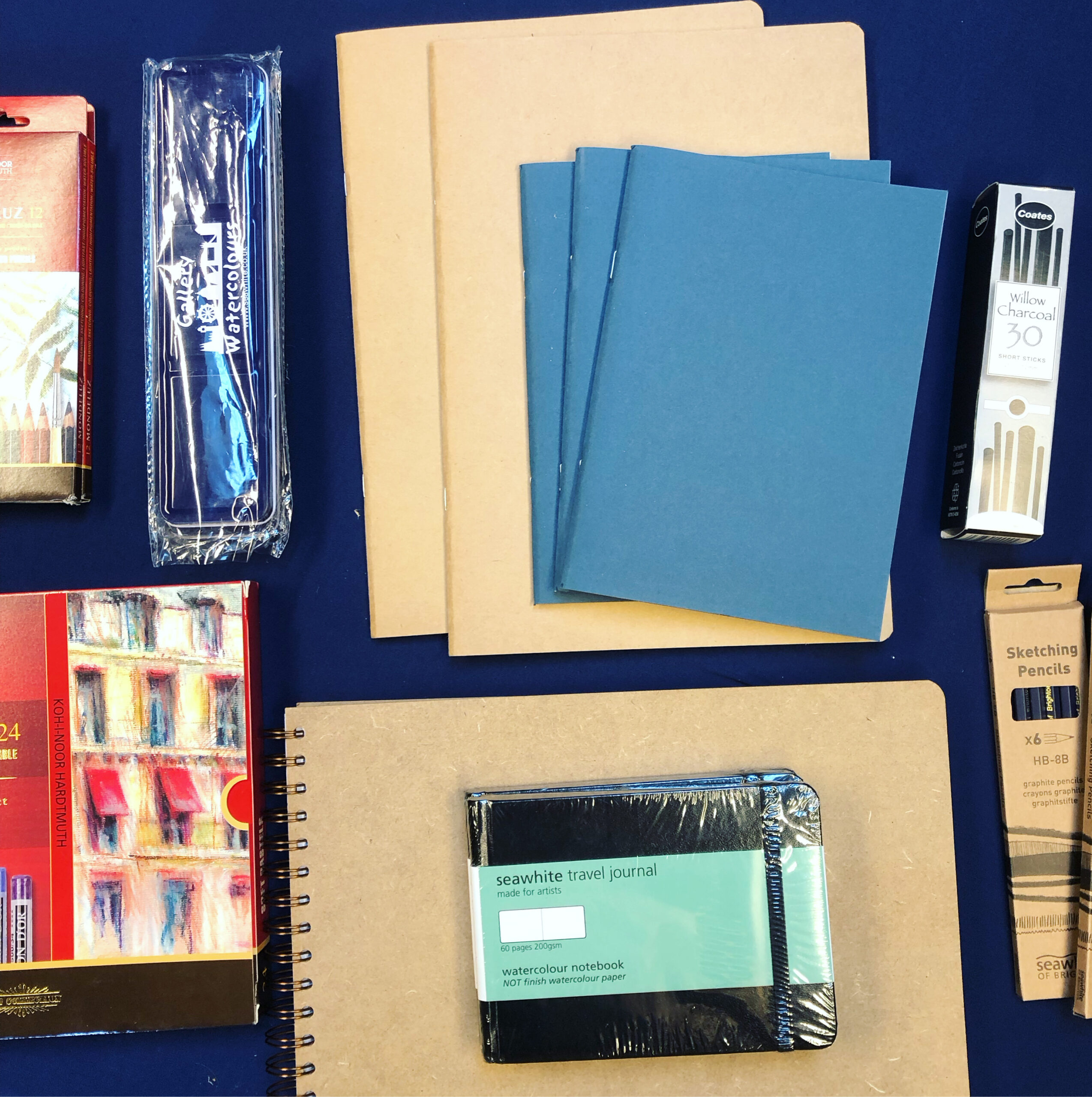 Selection of art materials